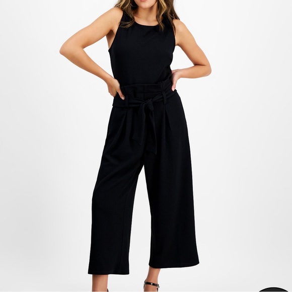 Bar III Pants - NWT! BAR III PETITE SLEEVELESS TIE WAIST JUMPSUIT